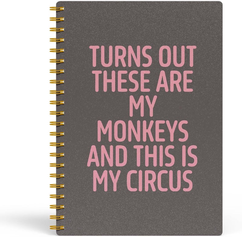 EKGJW Funny Notebooks for Work,Brown Aesthetic Journal, Funny Boss Day Gifts, Boss Gifts for Men Women, Funny Gifts for Boss, Boss Office Decor, Spiral Notebook 5.5x8.3 Inch - Image 1
